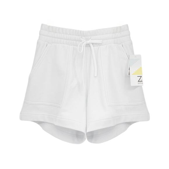 Z by ZELLA Level Up Terry Shorts in White XS - Picture 1 of 9